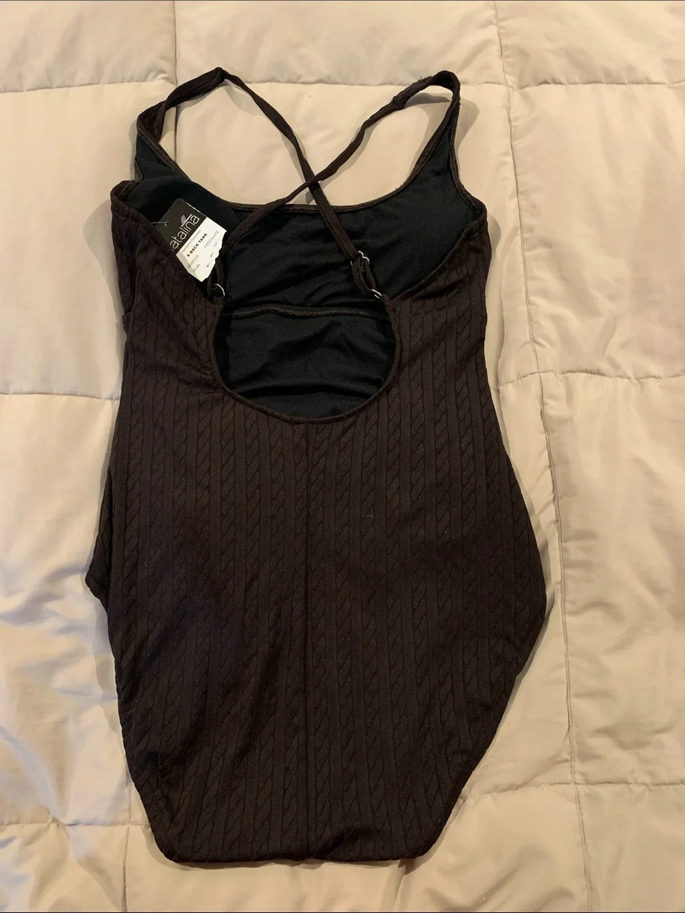 NWT Catalina Chocolate Brown Textured One-Piece Swimsuit​